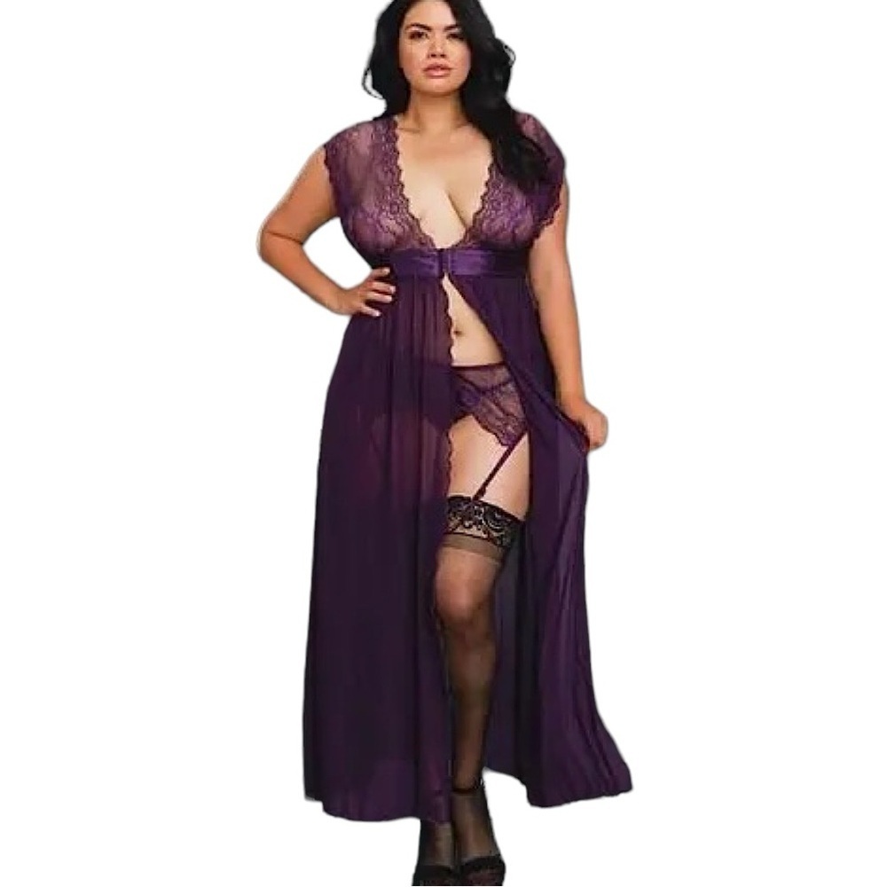DREAMGIRL Enchanted Lace & Mesh Lingerie Gown